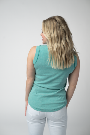 Morgan Micro Striped Tank - Jade by Michelle Mae