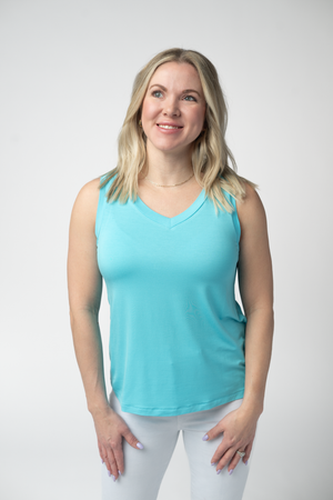 Noelle Tank - Aqua by Michelle Mae
