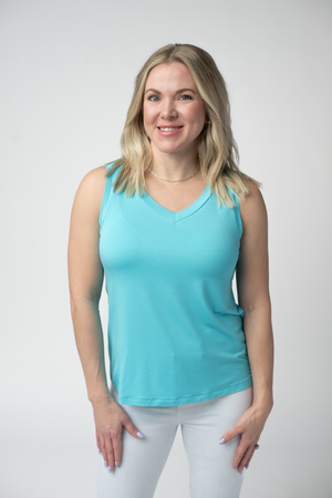 Noelle Tank - Aqua by Michelle Mae