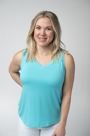 Noelle Tank - Aqua by Michelle Mae