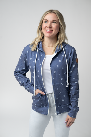 Fullzip Hoodie - Nautical Navy by Michelle Mae