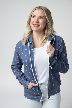 Fullzip Hoodie - Nautical Navy by Michelle Mae