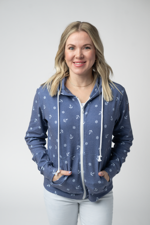 Fullzip Hoodie - Nautical Navy by Michelle Mae