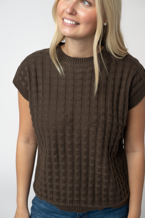 PREBOOK Kelly Knitted Top - Brown