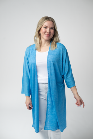 Ellie Cover-Up Kimono - Light Blue by Michelle Mae