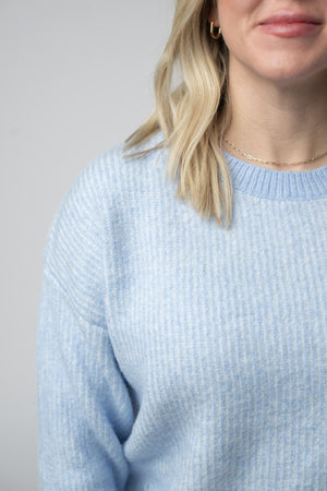 Josie Cozy Crew Sweater - Sky Blue by Michelle Mae
