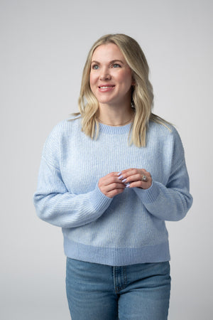 Josie Cozy Crew Sweater - Sky Blue by Michelle Mae