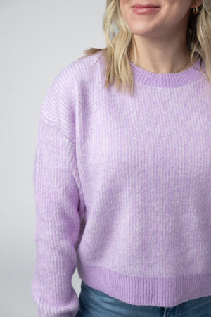 Josie Cozy Crew Sweater - Lavender by Michelle Mae