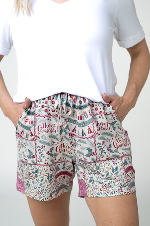 PREBOOK Jamie Lounge Shorts - Holiday Patchwork