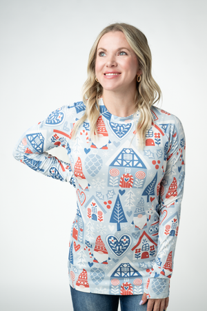 PREBOOK Blair Long Sleeve Top - Winter Gnome