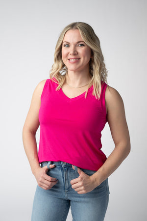 Noelle Tank - Hot Pink by Michelle Mae