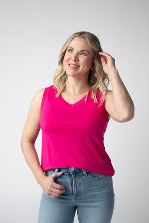 Noelle Tank - Hot Pink by Michelle Mae