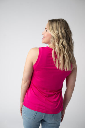 Noelle Tank - Hot Pink by Michelle Mae