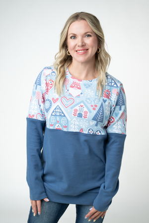 PREBOOK Natalie Pullover - Winter Gnome and Blue