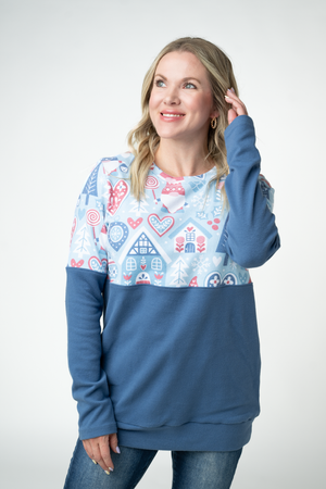 PREBOOK Natalie Pullover - Winter Gnome and Blue