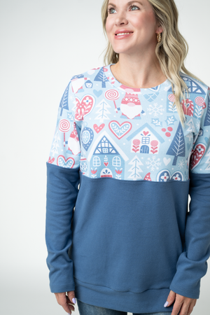 PREBOOK Natalie Pullover - Winter Gnome and Blue