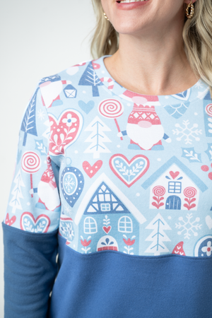 PREBOOK Natalie Pullover - Winter Gnome and Blue