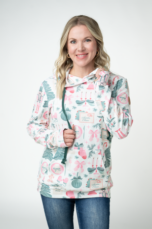 PREBOOK Hailey Pullover Hoodie - Pink Pine Noel