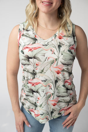 Noelle Tank - Flamingos by Michelle Mae