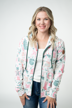 PREBOOK Fullzip Hoodie - Pink Pine Noel