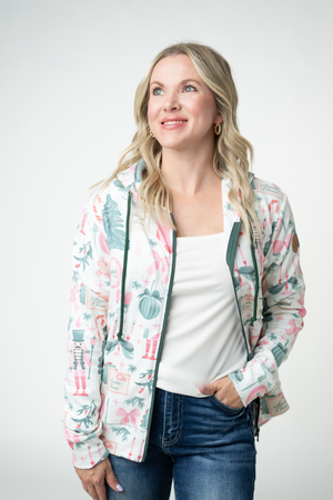 PREBOOK Fullzip Hoodie - Pink Pine Noel