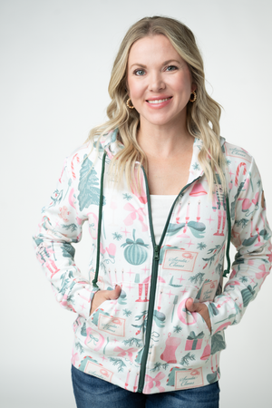 PREBOOK Fullzip Hoodie - Pink Pine Noel