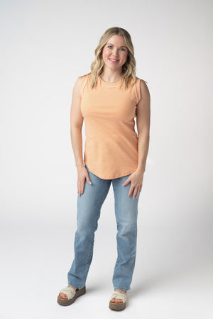 Morgan Micro Striped Tank - Orange by Michelle Mae