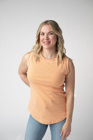 Morgan Micro Striped Tank - Orange by Michelle Mae