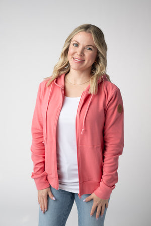 Fullzip Hoodie - Sunkissed Coral by Michelle Mae
