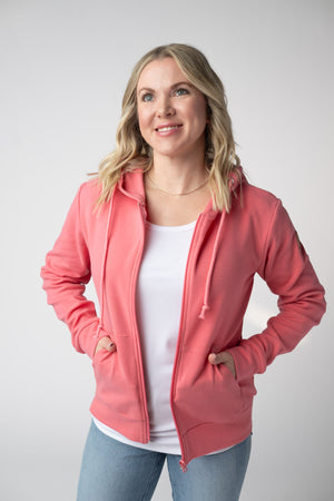 Fullzip Hoodie - Sunkissed Coral by Michelle Mae