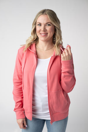 Fullzip Hoodie - Sunkissed Coral by Michelle Mae