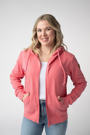 Fullzip Hoodie - Sunkissed Coral by Michelle Mae