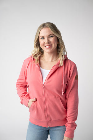 Fullzip Hoodie - Sunkissed Coral by Michelle Mae