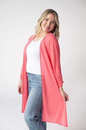 PREBOOK Ellie Cover-Up Kimono - Sunkissed Coral