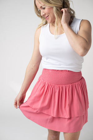 PREBOOK Roxie Ruffle Skort - Sunkissed Coral