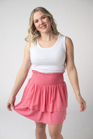 PREBOOK Roxie Ruffle Skort - Sunkissed Coral