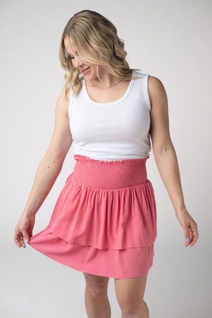PREBOOK Roxie Ruffle Skort - Sunkissed Coral