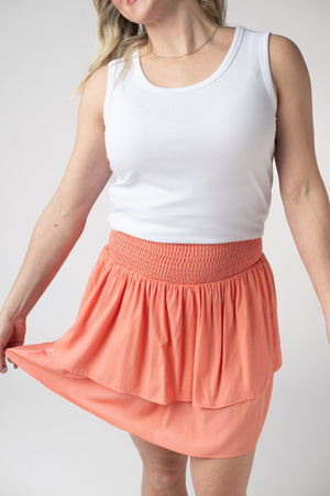 PREBOOK Roxie Ruffle Skort - Melon
