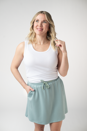 Serena Luxe Skort - Ocean Blue by Michelle Mae