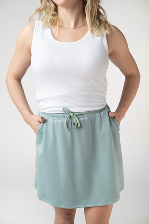 Serena Luxe Skort - Ocean Blue by Michelle Mae