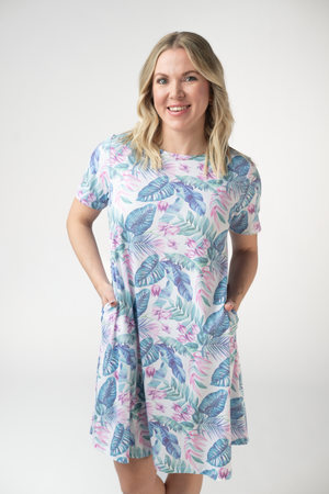 Alicia Dress - Tropical Leaf by Michelle Mae