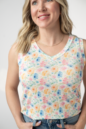 Noelle Tank - Petal Gardens by Michelle Mae