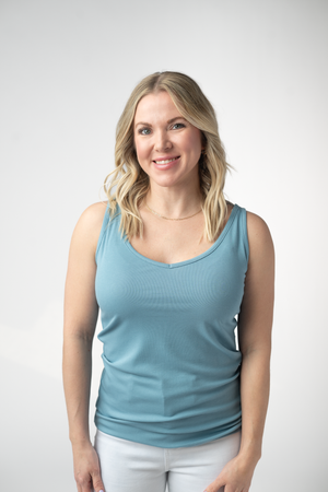 Kennedy Tank - Dusty Blue by Michelle Mae