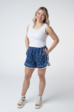 Dolphin Shorts - Nautical Navy by Michelle Mae