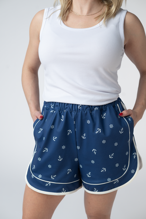 Dolphin Shorts - Nautical Navy by Michelle Mae