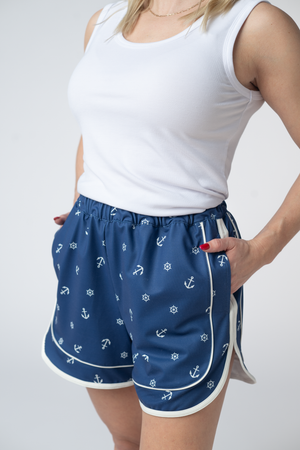 Dolphin Shorts - Nautical Navy by Michelle Mae