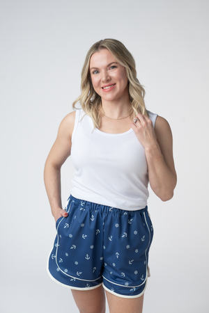 Dolphin Shorts - Nautical Navy by Michelle Mae