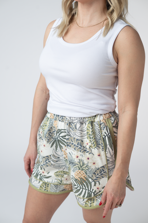 Dolphin Shorts - Pineapple Leaf by Michelle Mae