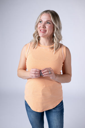Morgan Micro Striped Tank - Orange by Michelle Mae