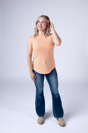 Morgan Micro Striped Tank - Orange by Michelle Mae